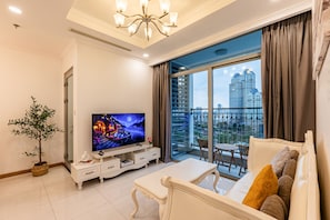 Business Apartment, 2 Bedrooms, Balcony, City View | Living area - The Kingston Landmark Sky Residence (Thanh My Tay)
