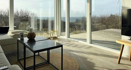 Minimalist house with sea view at Helgenæs