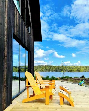 Terrace/patio - Private cabin by the lake with private pier (Lerum)