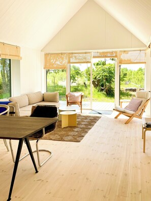 Living area - Architect-designed gem on Møn with view (Stege)
