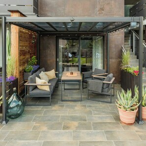 Terrace/patio - Family-friendly mountain home in the Dolomites (Campitello di Fassa)
