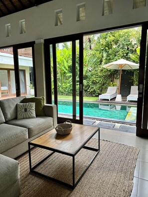 Luxury Villa, Balcony, Pool View | View from room - Villa 3BR Canggu 5 Mins to Berawa Beach  (Canggu)