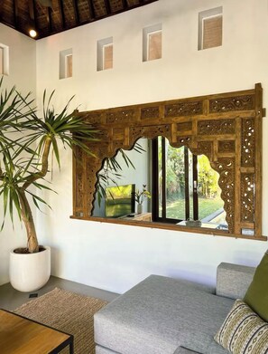 Luxury Villa, Balcony, Pool View | Living area - Villa 3BR Canggu 5 Mins to Berawa Beach  (Canggu)