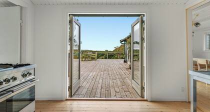 Black wooden house with panoramic views