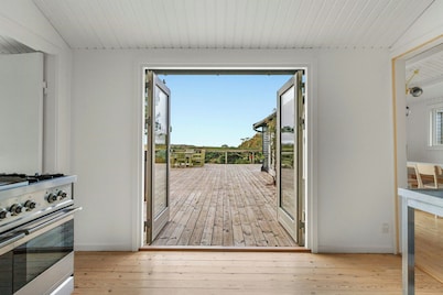 Black wooden house with panoramic views