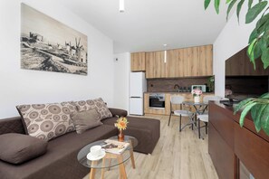 Living area - Cozy Apartment with a Balcony | Near the Center of Gliwice (Gliwice)