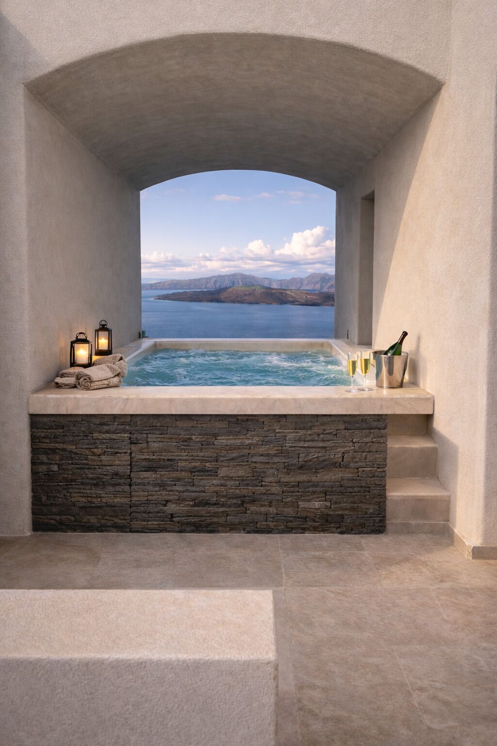 Glam Caldera Suite with Outdoor Hot Tub | Pool