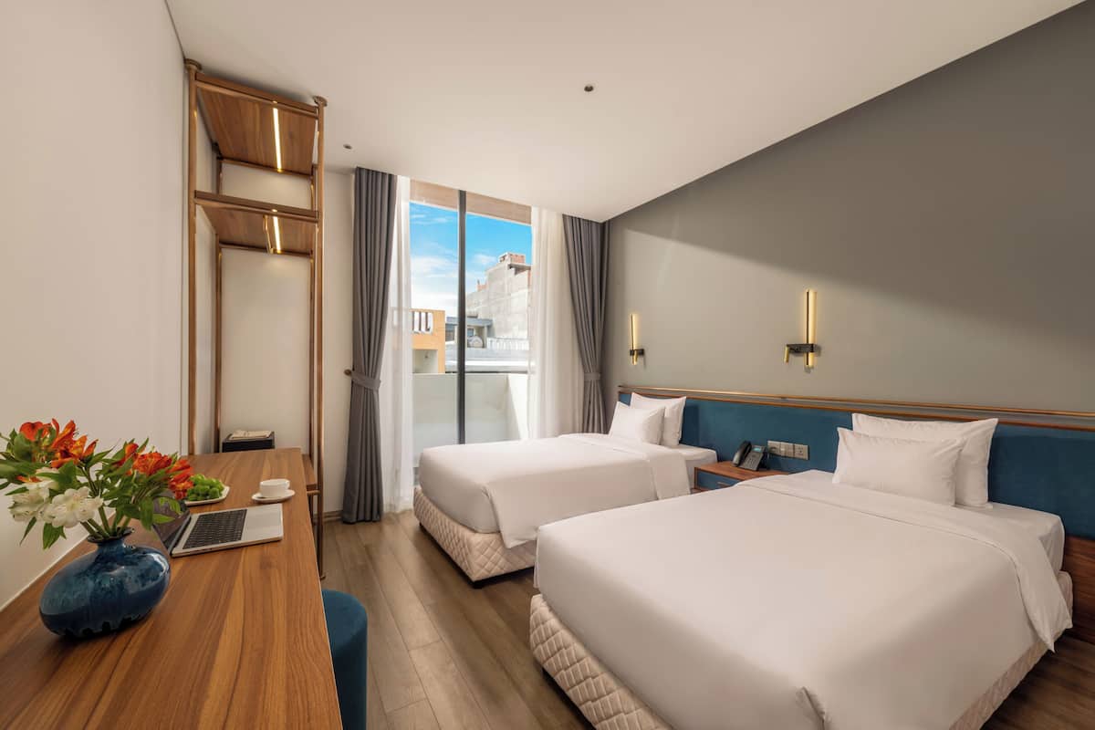 In-room safe, desk, laptop workspace, blackout curtains