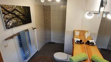 Shower, hair dryer