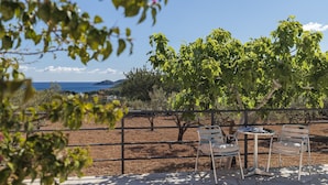Outdoor dining - Nice villa in Sant Carles with pool (Sant Carles)