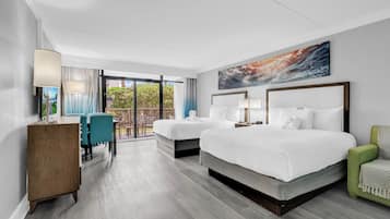 Exclusive Studio, 2 Queen Beds, Balcony, Beachfront | Living area | 55-inch Smart TV with digital channels