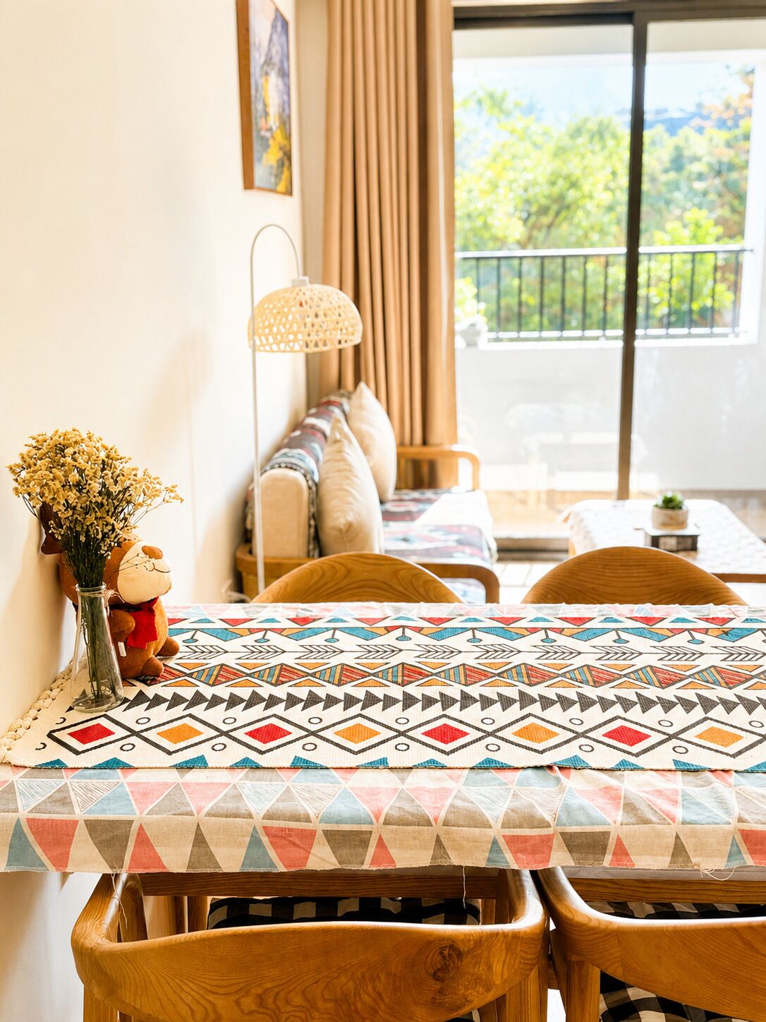 Deluxe Apartment, 1 Bedroom, Balcony, City View | Living area