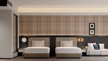 Deluxe Twin beds room | Down comforters, iron/ironing board, free WiFi, bed sheets