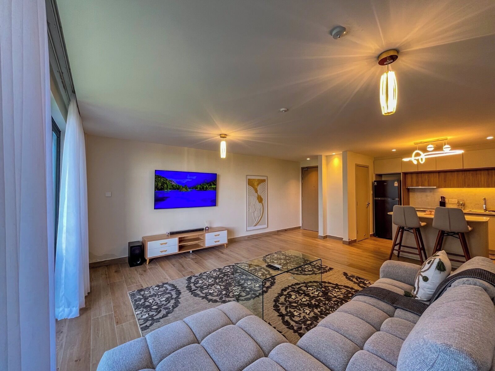 Comfort Apartment, 1 Bedroom, Beach View | Living area
