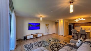 Comfort Apartment, 1 Bedroom, Beach View | Living area