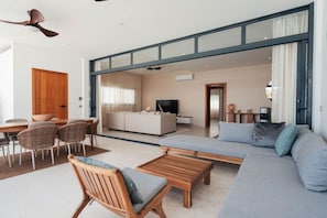 Living area - 2BR Oceanfront • Steps to Beach • Sol de Arena B6 (Las Terrenas)