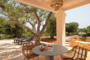 House (1 Bedroom) | Terrace/patio - TD ApulianRetreat Sea View Trullo With Heated Pool (Ostuni)