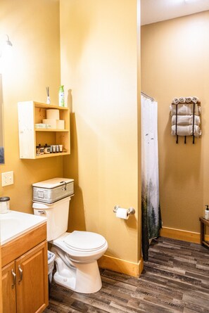 Hair dryer, towels