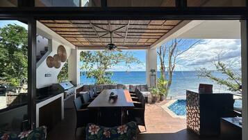 Luxury Villa, Beach View | Outdoor dining