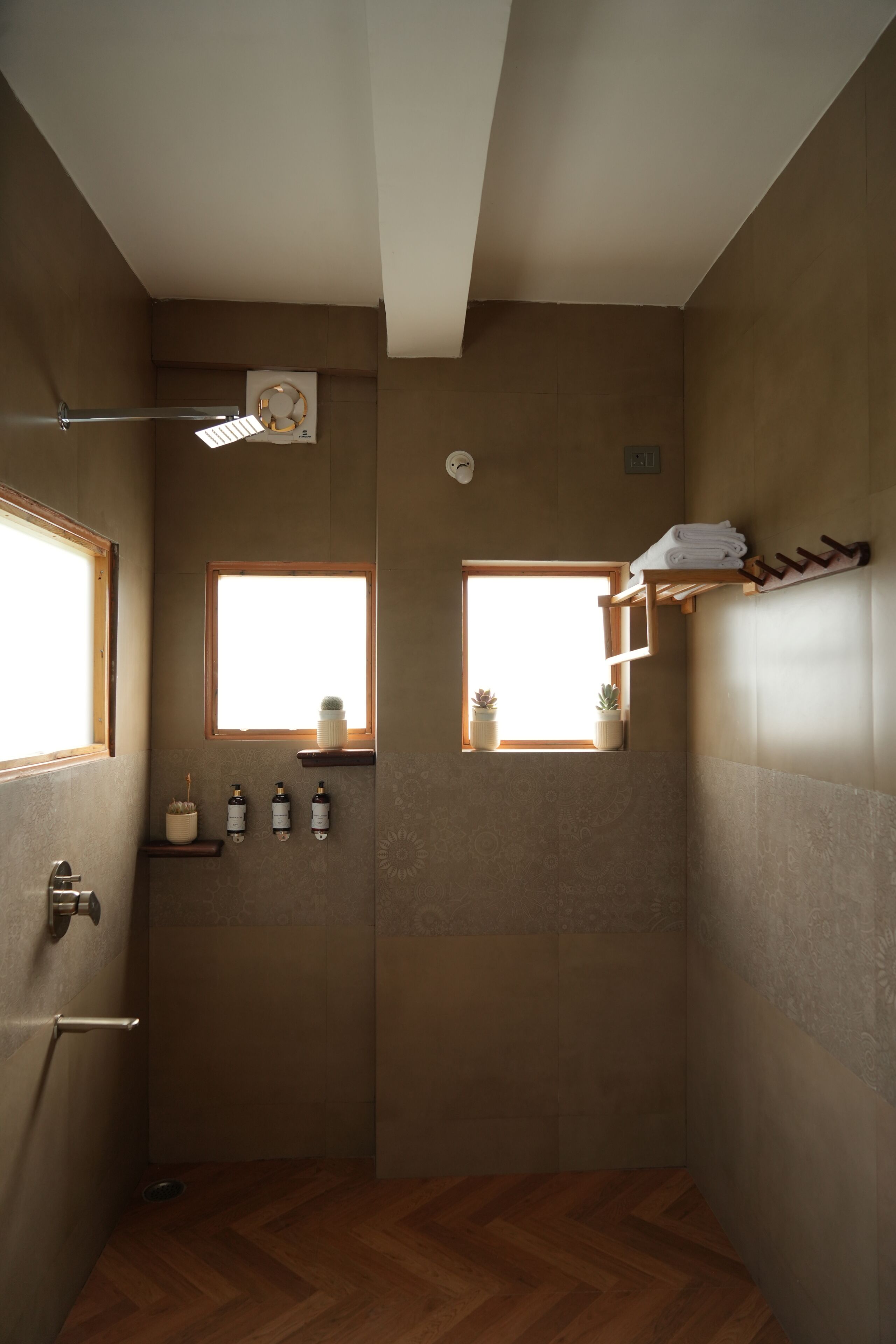 Eco-friendly toiletries, bidet, towels, soap