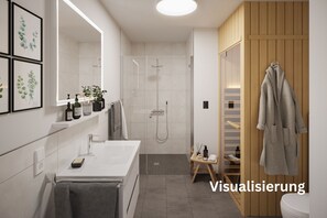Shower, hair dryer - MeerNah love. Terrace. Close to the beach. Infrared cabin. (Grömitz)