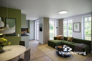 TV - MeerNah love. Terrace. Close to the beach. Infrared cabin. (Grömitz)