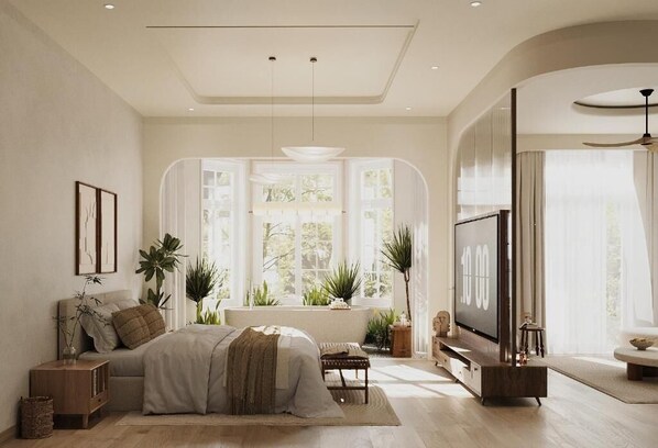 Presidential Suite, Balcony, City View | In-room safe, blackout curtains, soundproofing, iron/ironing board - Là Home - Stay Cozy, Stay Home (Cho Quan Ward)