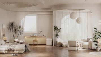 Deluxe Suite, Balcony, City View | Interior