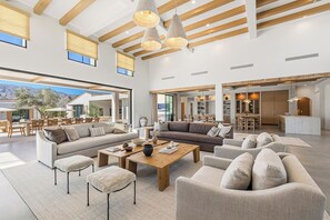 TV, fireplace, offices - Olive Grove Estate - 4 Acre Luxury Compound (La Quinta)
