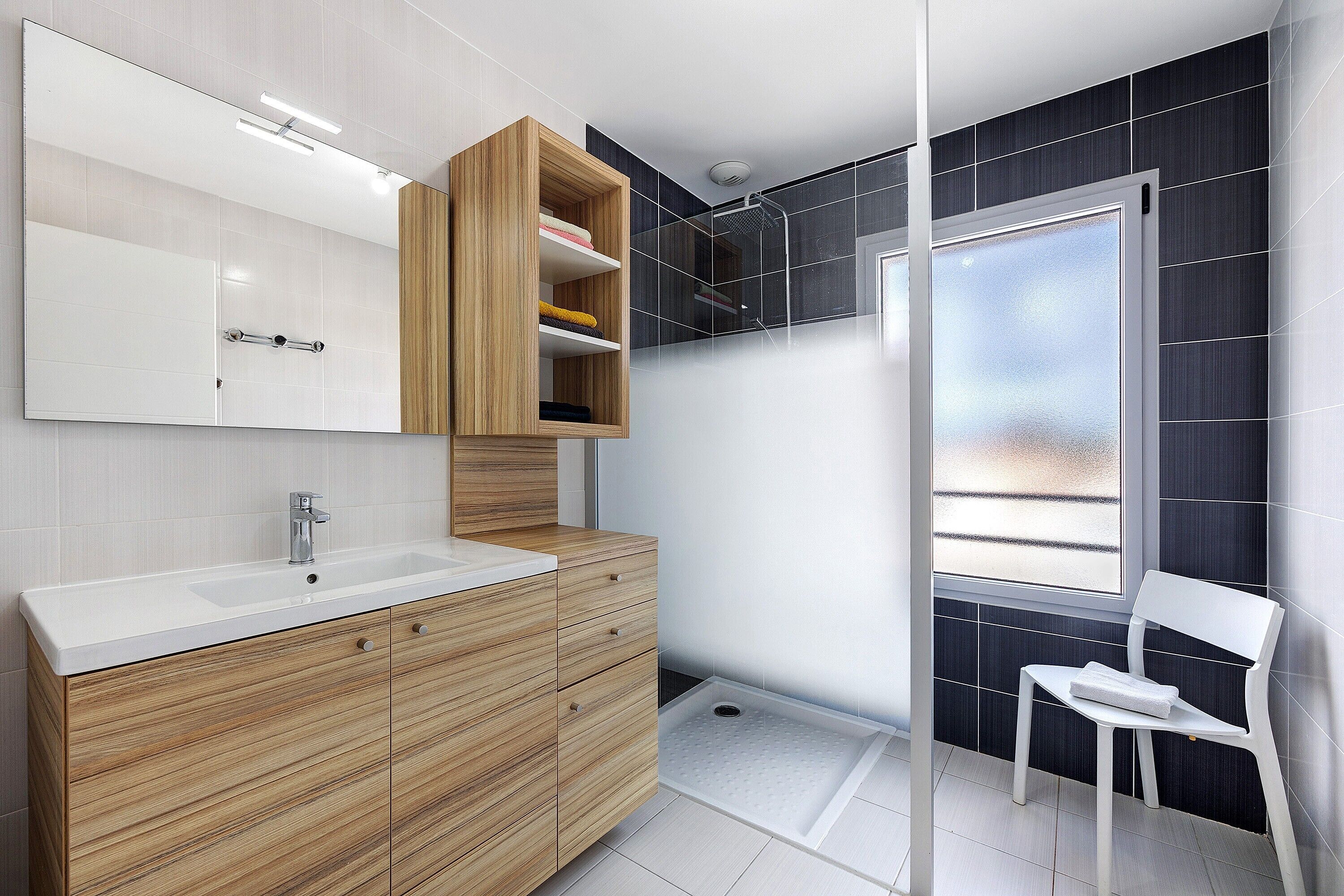 Shower, hair dryer