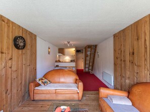 TV - Calm duplex with mountain view - 6 guests (La Mongie)