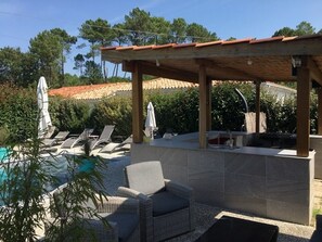 Property grounds - Villa with pool and pets allowed - 10 guests (Vielle-Saint-Girons)