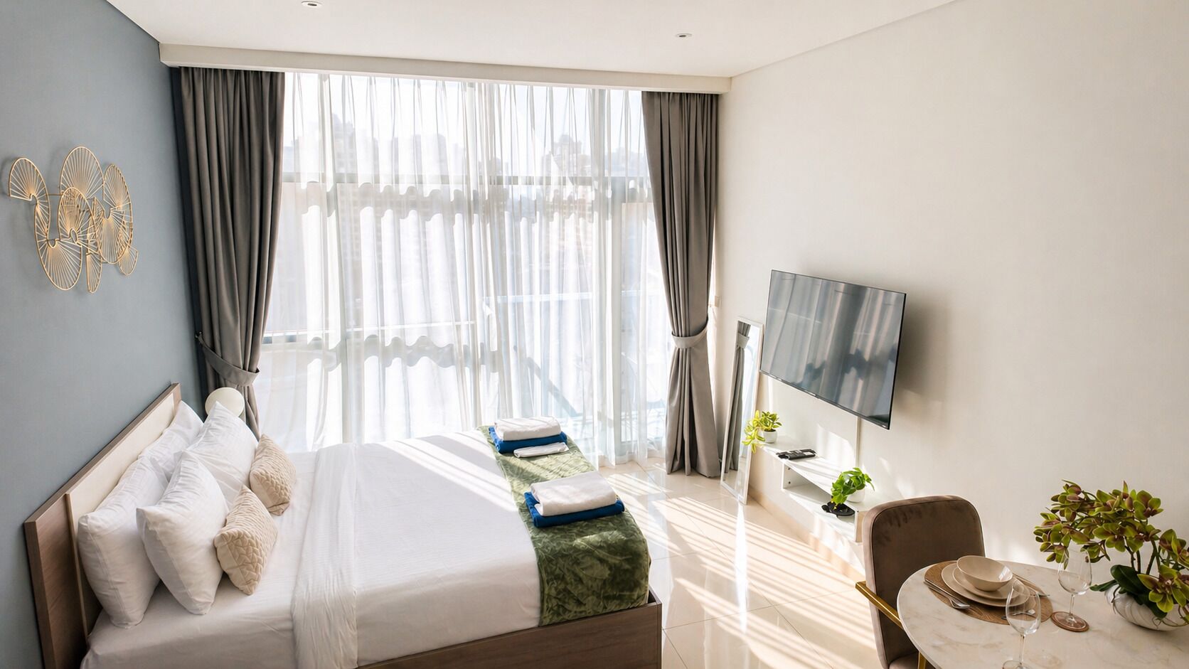 Studio Deluxe, balcon, vue ville | Literie hypoallergénique, décoration personnalisée