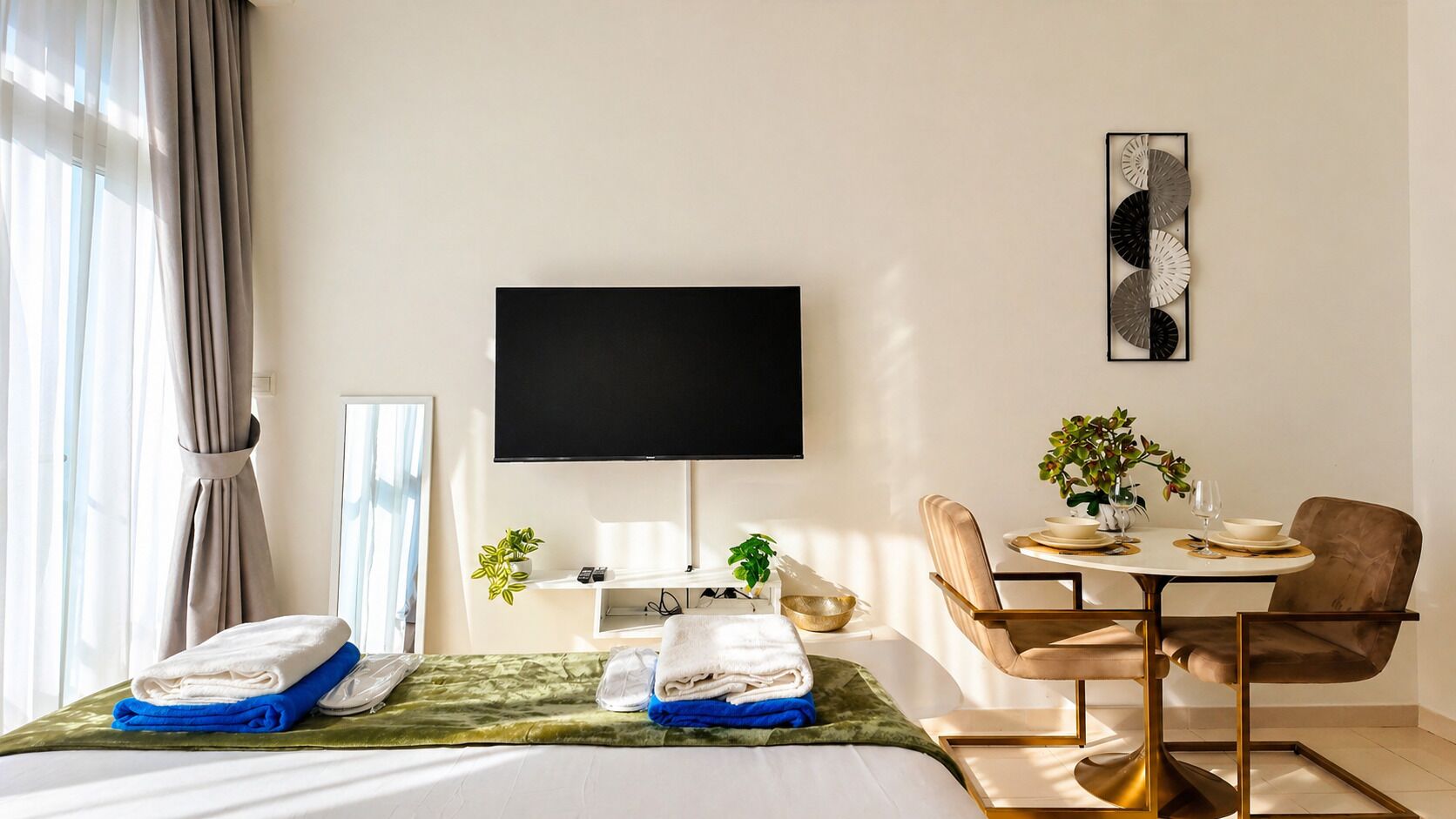 Studio – deluxe, balkong, byutsikt | TV