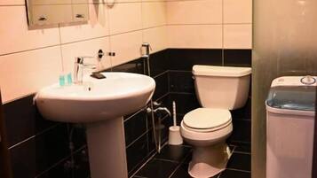 Articles de toilette (gratuits), serviettes fournies, savon, shampooing