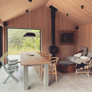 Fireplace - Architect-designed house in Etelhem, Gotland (Stånga)
