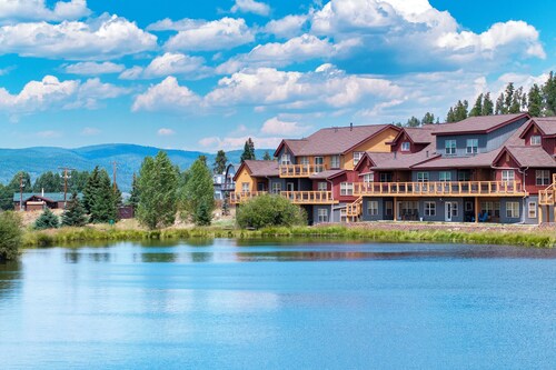 Large wrap around deck with beautiful view of sunsets and Byers Peak
