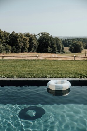 Pool - Renovated barn with panoramic views in Perigord (Bardou)