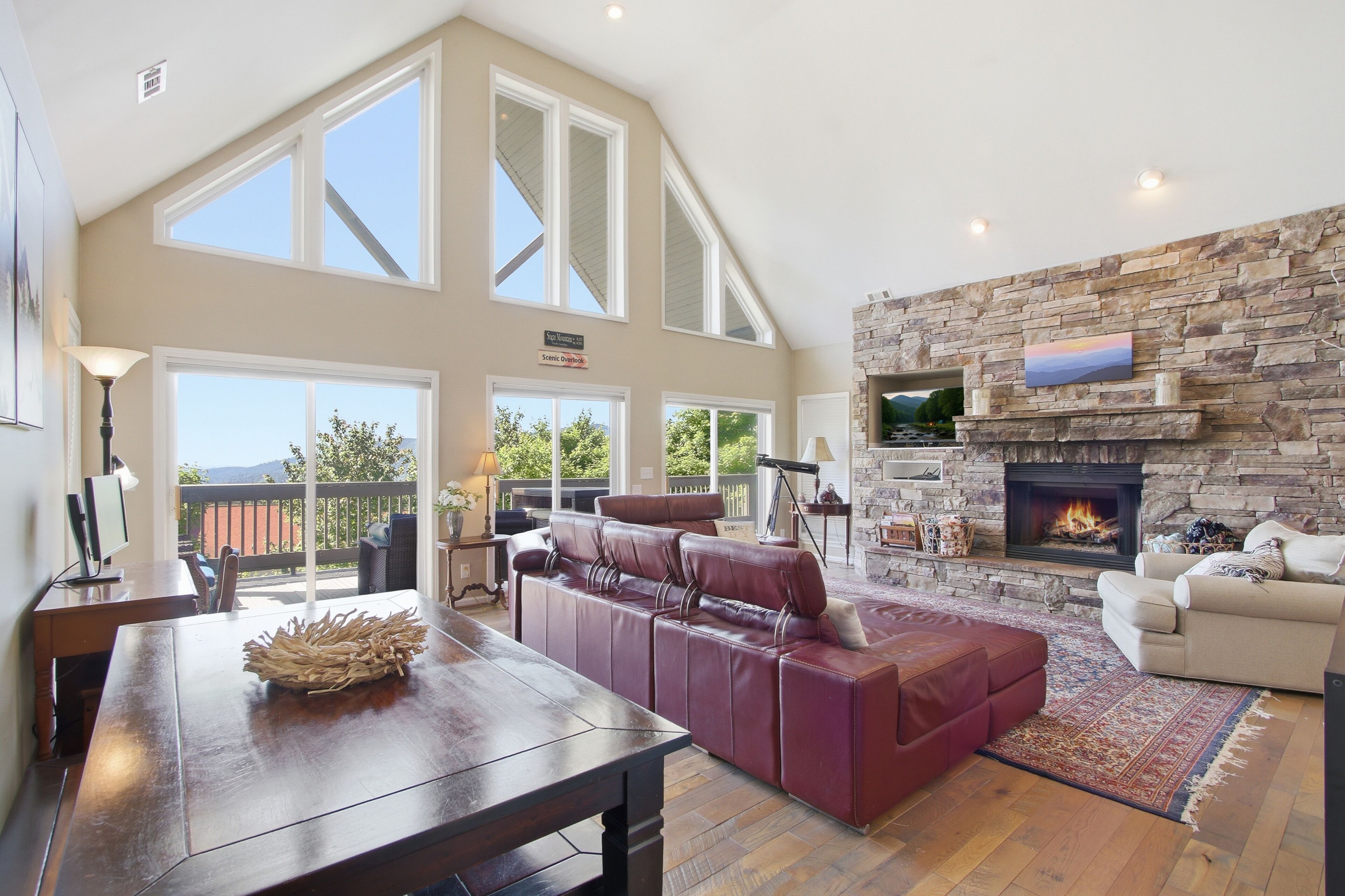 Smart TV, fireplace, video games, foosball