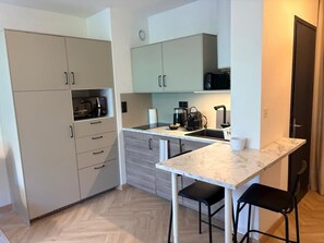 Fridge, microwave, dishwasher, toaster - Studio 30m2, city center with parking (Aix-les-Bains)
