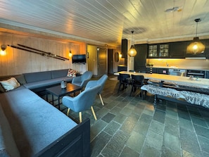 TV, fireplace - Apartment for 18 with ski in/ski out in Hemsedal (Hemsedal)