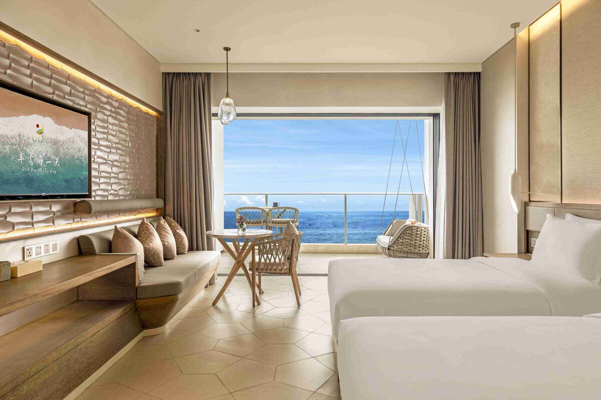 Deluxe Ocean View Twin Bed Room | WiFi (free), bed sheets