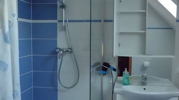 Shower, hair dryer