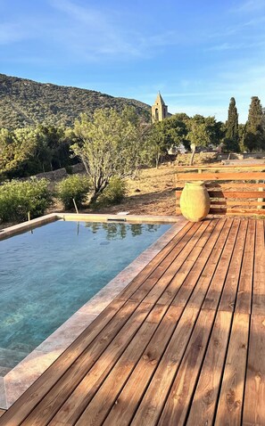 Pool - Sposata - Stone house with heated pool in Figari. (Figari)