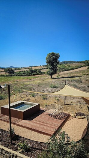 Terrace/patio - Apartment in a Historic farmhouse with heated pool (Montescudaio)
