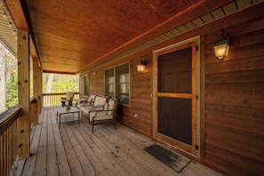 Terrace/patio - New! Lake Area Chalet w/ Hot Tub (Swanton)