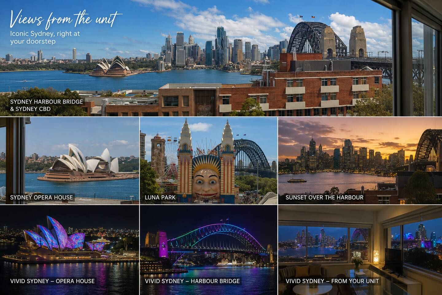 One of our favourite nearby walks — just a few minutes from the apartment.
Lavender Bay offers beautiful harbour sunsets with peaceful waterfront views, sailing boats, and a perfect angle of the Sydney Harbour Bridge and city skyline.