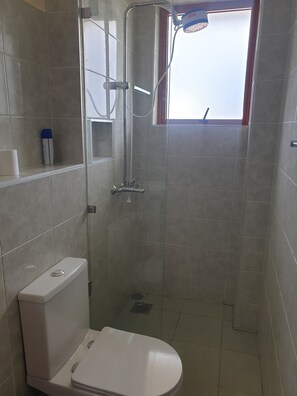 Dusche, Handtücher, Seife, Toilettenpapier