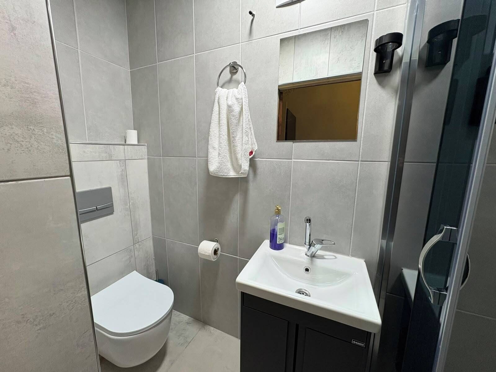 Family Room | Bathroom | Hair dryer, slippers, towels, soap