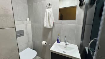 Family Room | Bathroom | Hair dryer, slippers, towels, soap